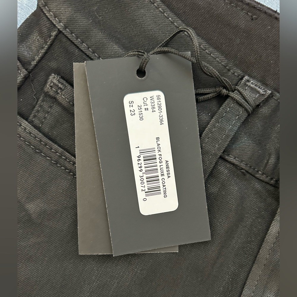 PAIGE Anessa Black Fog Luxe Coating Jeans - Picture 9 of 13